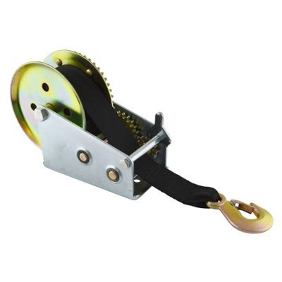 2000LB Hand Strap Winch Boat Caravan Trailer Marine Puller Hoist Gear