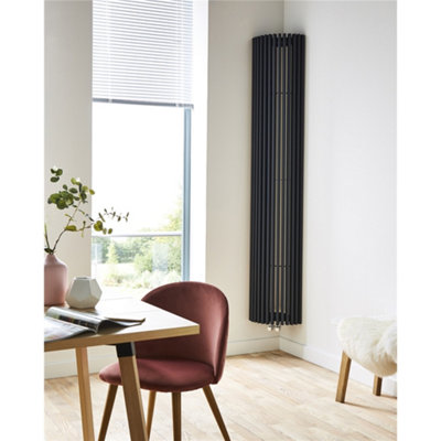 2000mm (H) x 276mm (W) - Corner Vertical Anthracite Radiator - (2m x 0.276m)