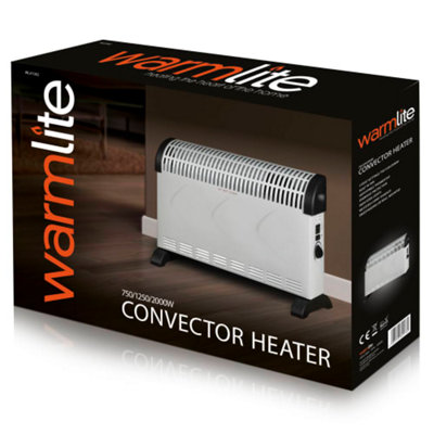 2000W Convection Heater - 3 heat settings & adjustable thermostat - 5