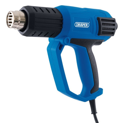 2000W DRAPER HOT AIR HEAT GUN WALLPAPER STRIPPER 3 SETTINGS & TOOLS