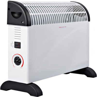 2000W Electric Convector Radiator Heater with 3 Heat Settings 750w 1250w 2000w and Adjustable Thermostat Over Heat Protection