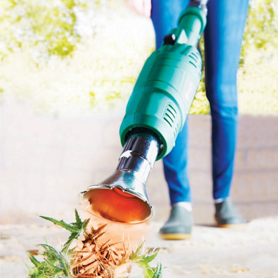 2000W Electric Weed Burner Killer Wand Hot Air Blaster Torch Lightweight & Easy-to-Use, 3m Long Cable, Includes 2 Nozzles
