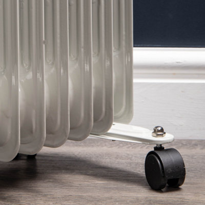 2000w Freestanding 2kw 9 Fin Oil Filled Radiator / Heater with Thermostat - 7