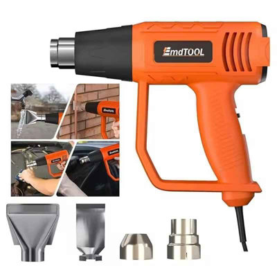 2000W Heat Gun, 4 Nozzles, Adjustable Temperature