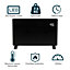 2000W LED Display Smart Electric Glass Panel Heater Wifi Enabled - Black
