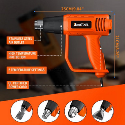 2000W Professional Heat Gun Dual Temperature, Fast Heating 60 600 with ...