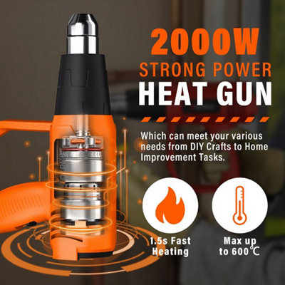 2000W Professional Heat Gun Dual Temperature, Fast Heating 60 600 with ...