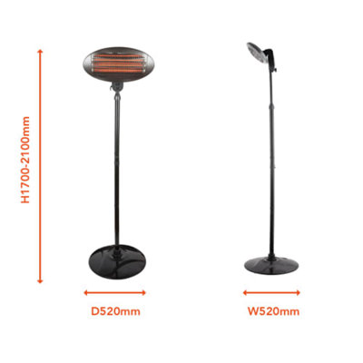 2000W Quartz Heater - 3 heat settings - 8