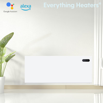 2000W Smart Electric Panel Heater for Home of Office - Wall Mounted with Touchscreen - WiFi App Control, Alexa and Google Home Com