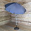 200cm Parasol Umbrella with Tilt Action in Dark Grey for Garden or Patio