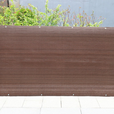 TANG Privacy Fence Screen – 95% Block, Brown HDPE, For Deck, Patio, Balcony & Yard 11 thumbnail image