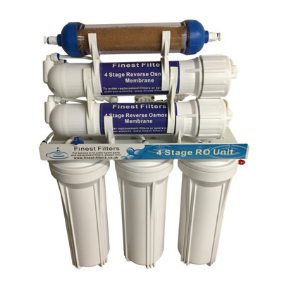 200gpd 4 Stage Reverse Osmosis RO Unit with Optional DI Chamber (With ...