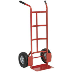 200kg Heavy Duty Sack Truck & 250mm Pneumatic Tyres - Deep Foot For Larger Boxes