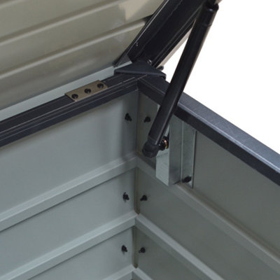 200L Lockable Metal Outdoor Garden Storage Box Without Wheels in