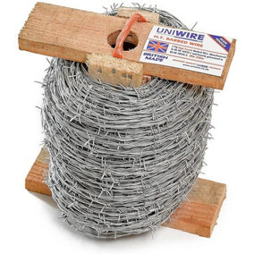 200m Roll of Barbed Wire High Tensile Galvanised Field Paddock Security Fencing
