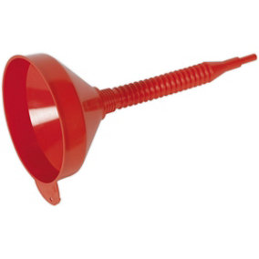 200mm Funnel with Removable Flexible Spout & Filter - Hanging Eye - Polyethylene