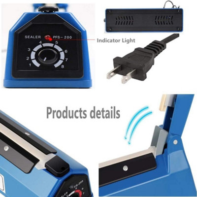 200mm Handheld Sealing Machine Impulse Heat Sealer Plastic Bag Seal ...