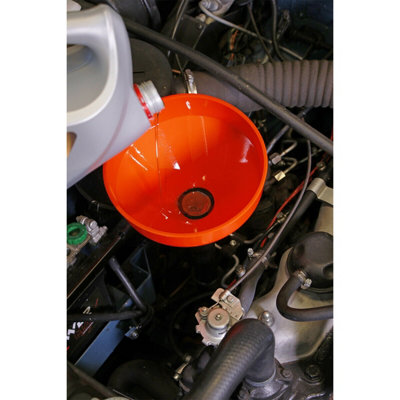 200mm Heavy-Duty Funnel with Fixed Spout and Filter for Efficient ...