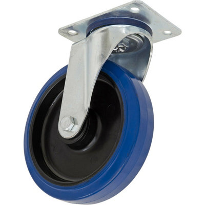 200mm Heavy Duty Swivel Plate Castor Wheel with 50mm Tread and Robust Nylon Core