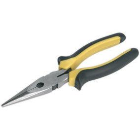 200mm Long Nose Pliers - Comfort Grip - Corrosion Resistant - Hardened Steel