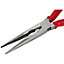 200mm Long Nose Pliers - Drop Forged Steel - 15mm Jaw Capacity - Serrated Jaws