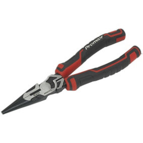 200mm Long Nose Pliers - High Leverage - Serrated Jaws - Corrosion Resistant