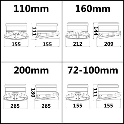 200mm PVC Plastic Check Flap Ending Waste Valve Self Activating End ...