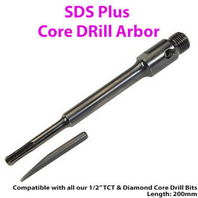 200mm SDS Hex Core Drill Arbor Bit Fits 1/2" BSP TCT & Diamond Core
