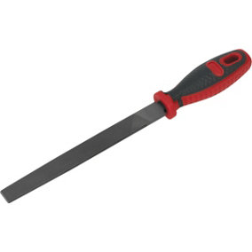 200mm Smooth Cut Flat Engineers File - Comfort Grip Handle - Hanging Hole