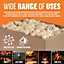200pc Eco Friendly Wood Wool Firelighters Natural Flame Fire Starters Odourless - 200 Pack Fire Lighters