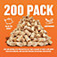 200pc Eco Friendly Wood Wool Firelighters Natural Flame Fire Starters Odourless - 200 Pack Fire Lighters