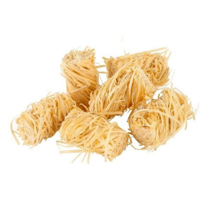 200pc Eco Friendly Wood Wool Firelighters Natural Flame Fire Starters Odourless - 200 Pack Fire Lighters - 8