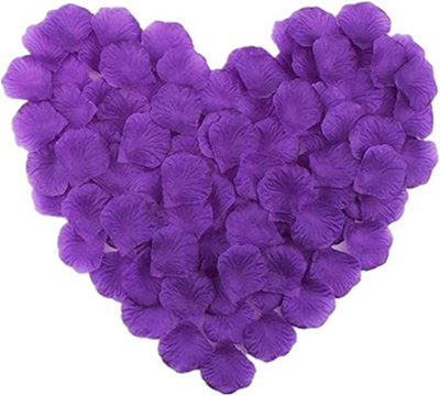 200pcs Dark Purple Silk Rose Petals Wedding Mothers Day Wedding Confetti Anniversary Table Decorations