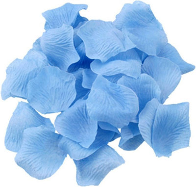 200pcs Light Blue Silk Rose Petals Wedding Mothers Day Wedding Confetti Anniversary Table Decorations