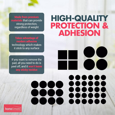 200pk Black Furniture Pads Floor Protectors for Chairs Felt Pads