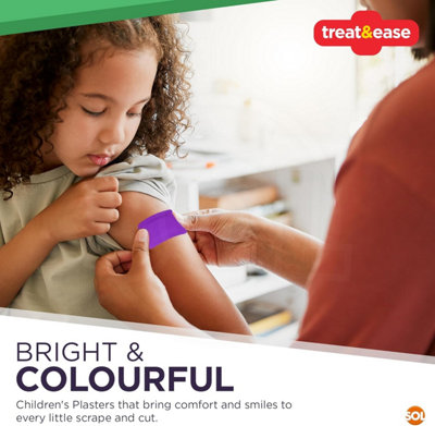 200pk Colourful Childrens Plasters Washproof Assorted Shapes and Sizes ...