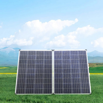 200W 12V Black Portable Folding Generate Power Solar Panel Kit with Adjustable Stand