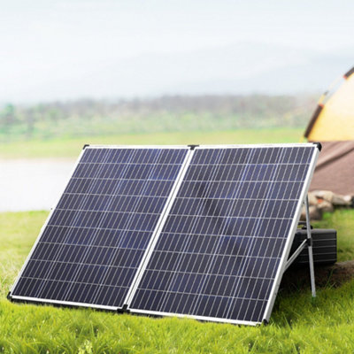 200W 12V Black Portable Folding Generate Power Solar Panel Kit with Adjustable Stand