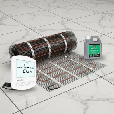 200W Electric Floor Heating Bundle with Programmable Thermostat - Ideal ...
