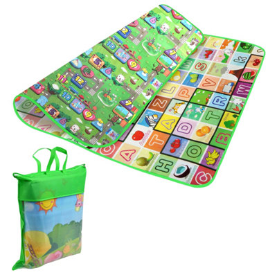 200X180CM 2 SIDE PLAY MAT KIDS CRAWLING EDUCATIONAL GAME SOFT FOAM PICNIC CARPET
