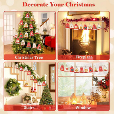 2026 Advent Calendar Gift Bags, 24Pack DIY Fabric Drawstring Advent Bag ...
