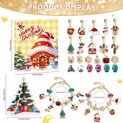 2026 Christmas Advent Calendar Bracelets, 24 Days DIY Jewelry Making ...