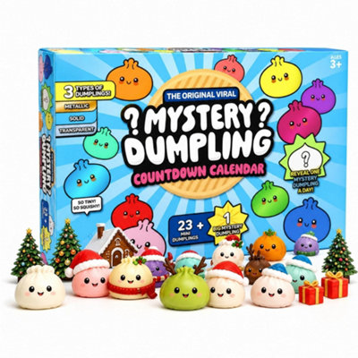 2026 Christmas Dumpling Squishy Advent Calendar, 24 Mini Mystery ...