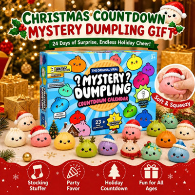 2026 Christmas Dumpling Squishy Advent Calendar, 24 Mini Mystery ...