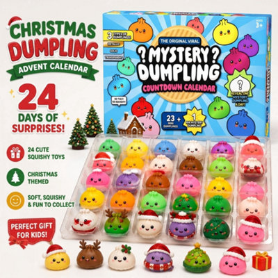 2026 Christmas Dumpling Squishy Advent Calendar, 24 Mini Mystery ...