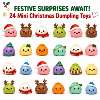 2026 Christmas Dumpling Squishy Advent Calendar, 24 Mini Mystery ...