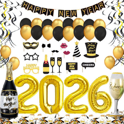 Ballonnen - happy new year - 5 stuks