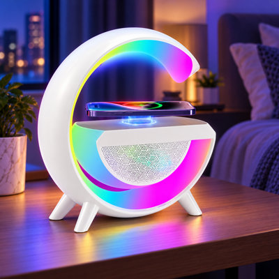 B&Q Led Night Light Bluetooth Speaker With Wireless Charger