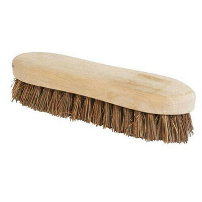 203mm 8 Inch Scrubbing Brush Indoor & Outdoor Use Stiff Basine & Cane Mix Bris