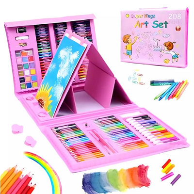208 PCS Art Kit Coloring and Drawing Set A